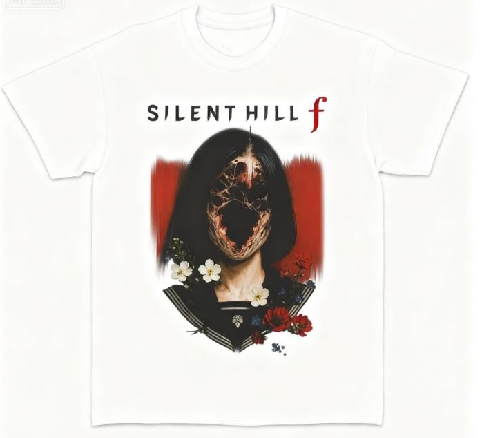Унисекс Футболка для Любителя Игр Психологическая Хоррор Игра Футболка Silent Hill F Хоррор Игра Графический Принт Футболка Мужские Женские Хлопковые Топы 4XL